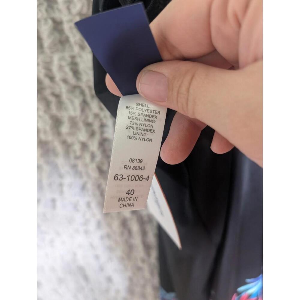 Nwt Swimsuits For All Black‎ And Floral Swim Top Size 40 - Picture 8 of 9